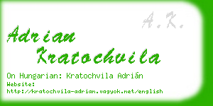 adrian kratochvila business card